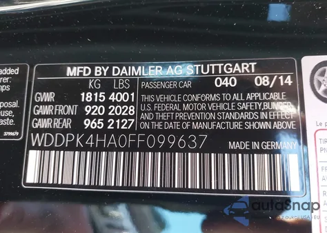 2015 Mercedes-Benz Slk 250 z USA, uszkodzony, nr VIN WDDPK4HA0FF099637